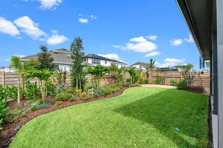 Gorgeous fenced-in backyard