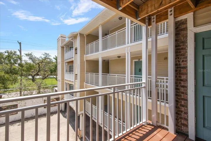 balcony with storage closet