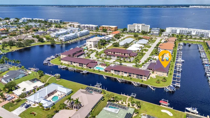 End unit with Charlotte Harbor in the background