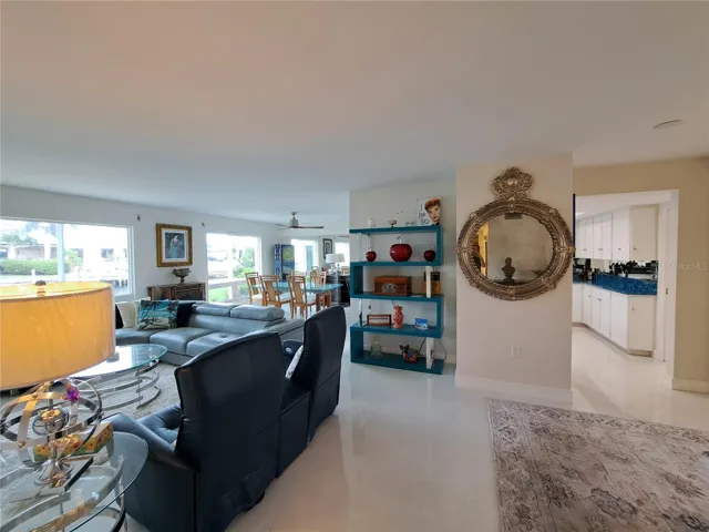 Living room, Kitchen, and Dining room combo.