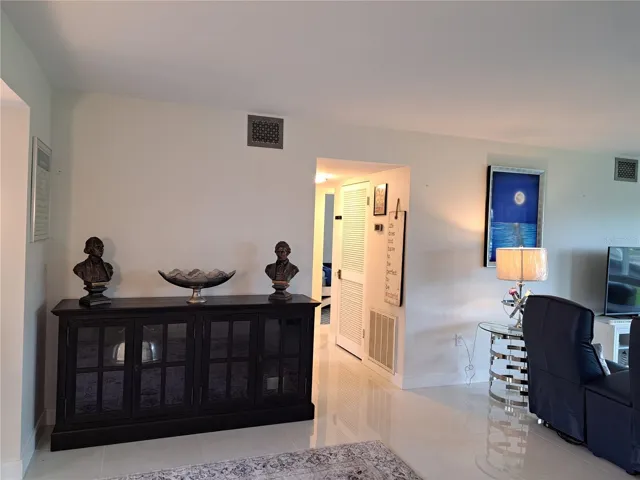 Hallway to the two bedrooms and bathrooms.