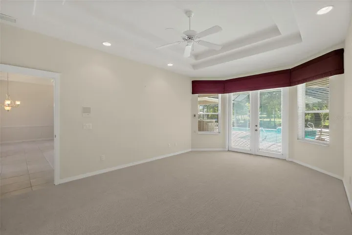 Primary bedroom with new carpet