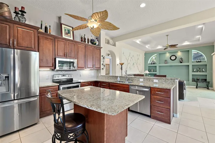 Large kitchen with island