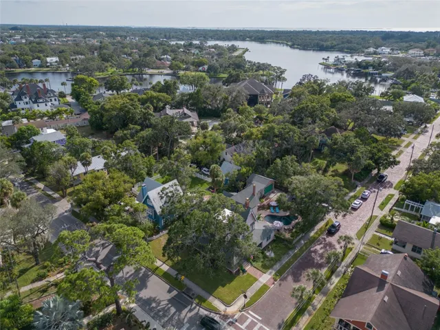Arial view proximity to Spring Bayou Tarpon Springs