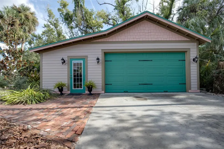 Detached garage with climate control workshop
