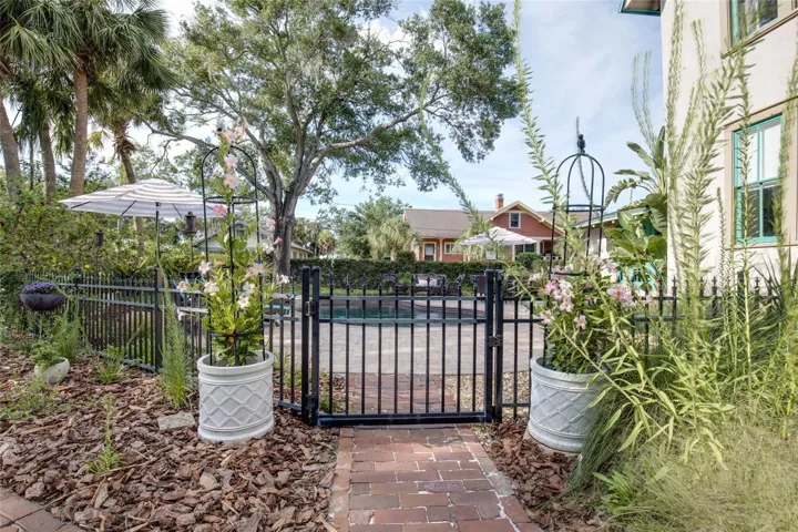 Pool area gate