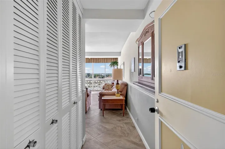 Aa  you enter the home you will have a large storage closet and of course the views