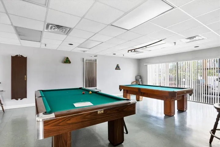 Pool Tables in Rec Room.