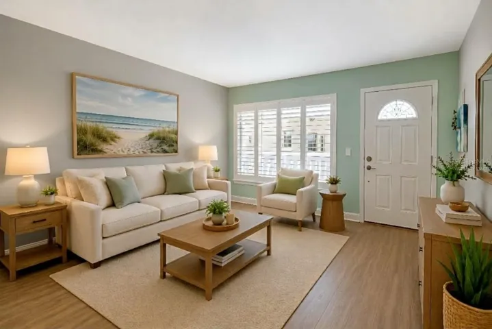 Virtually Staged Living Rm