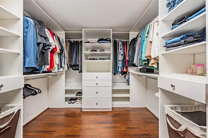 Primary closet with built ins