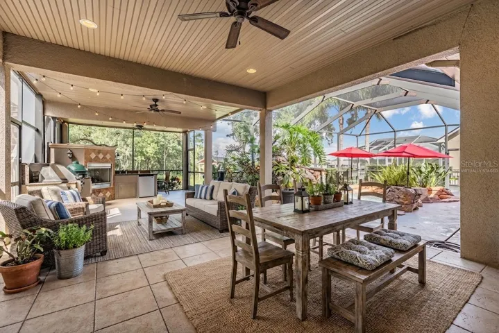 Virtually staged patio