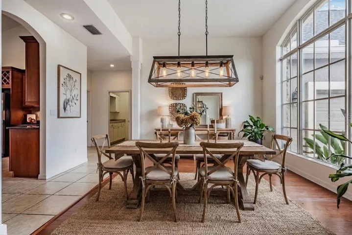 Virtually staged Dining room