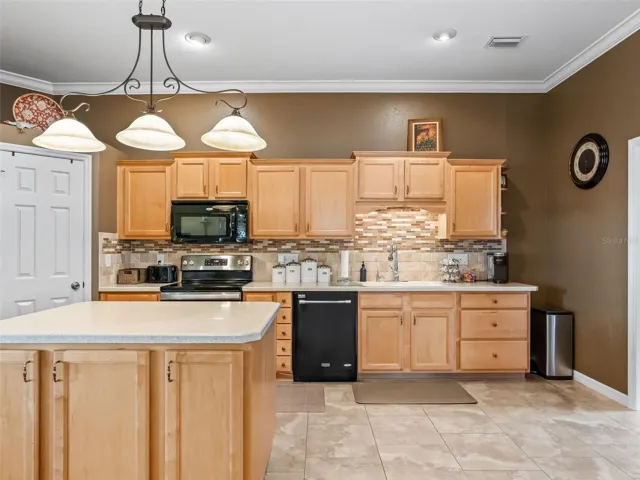 Kitchen with closet W/I pantry