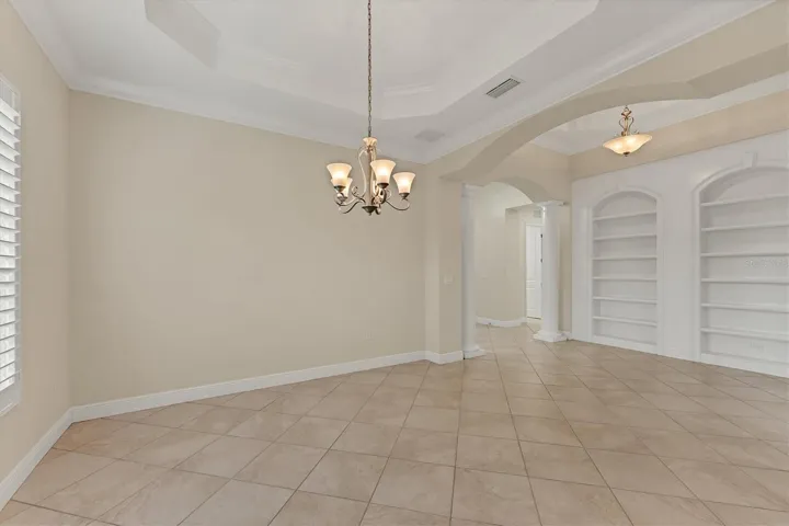 Gallery with Custom Shelves & Crown Molding