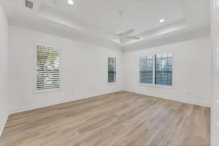 Primary Bedroom with New Luxury Vinyl Floors