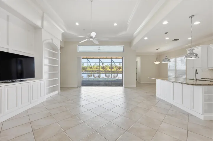 Great Room Overlooks Pool & Lanai