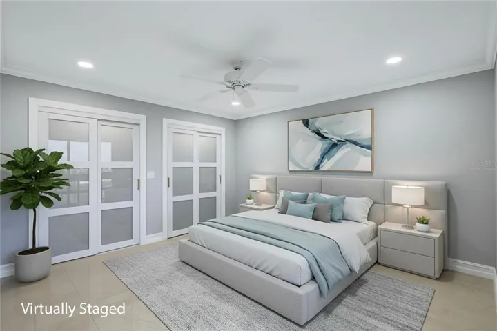 Virtually Staged Primary Bedroom