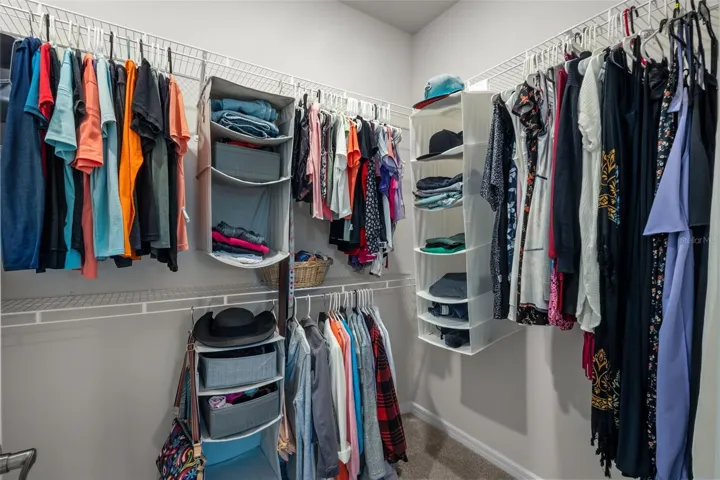 Walk in spacious primary closet