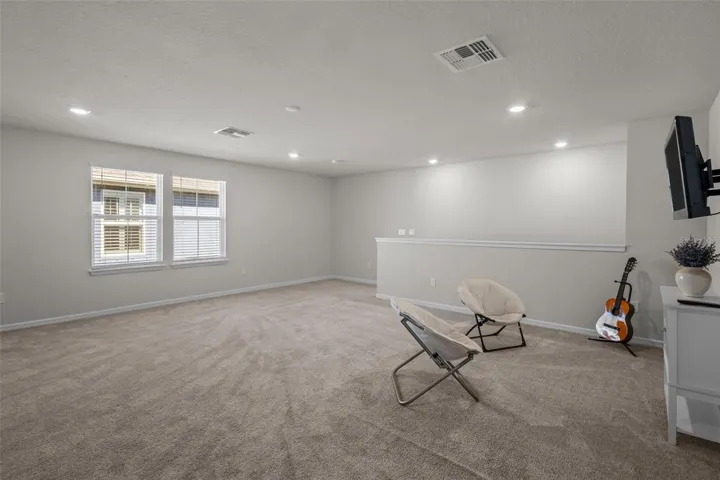LoftMassive upstairs loft offers the perfect second living area, media room, playroom, or game space.