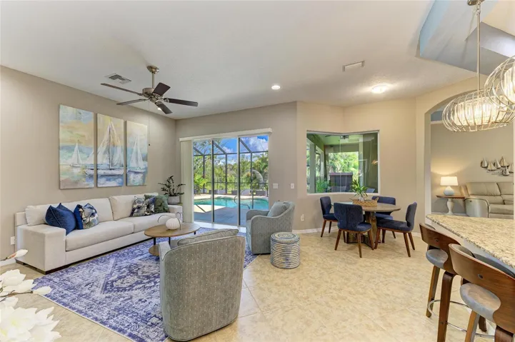 Family Room with Pool Access