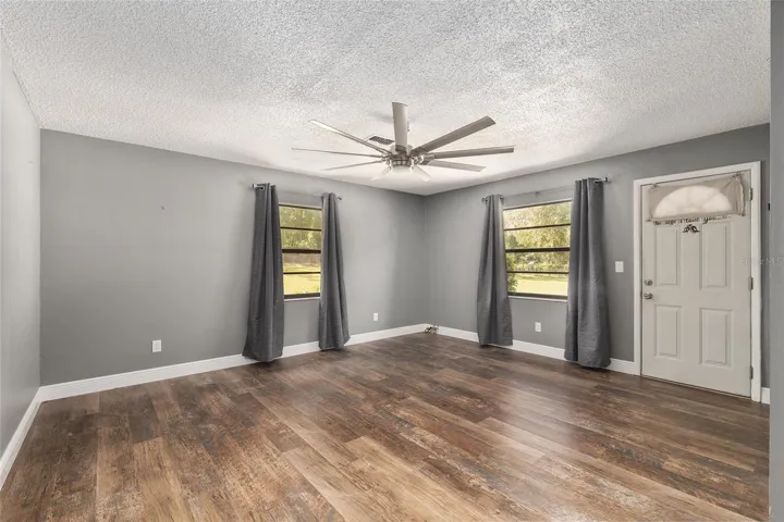 Family room with side door