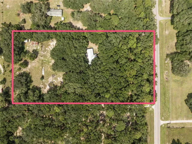 Aerial view of property