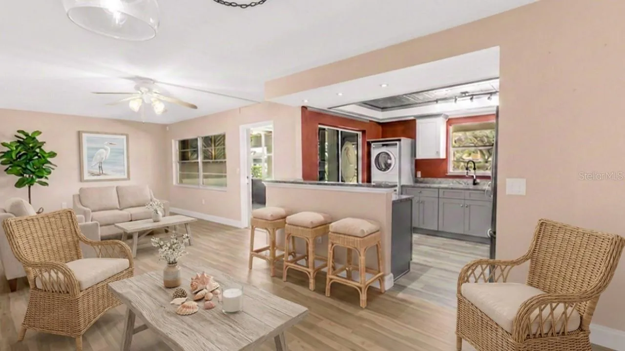 Virtual staged living dining