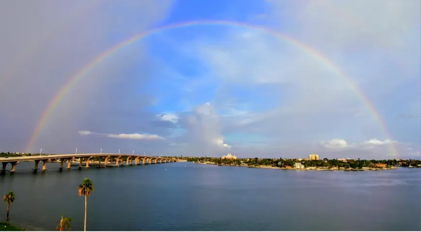 Where else can you see a rainbow like this?  From your 8th floor balcony, the views are Fantastic !!!