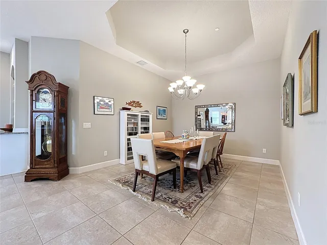 dining room W/ Trey Ceiling