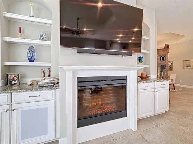 Built In w/ Fireplace