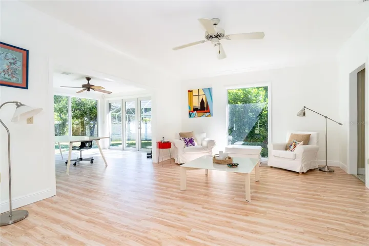 Natural light fills the home