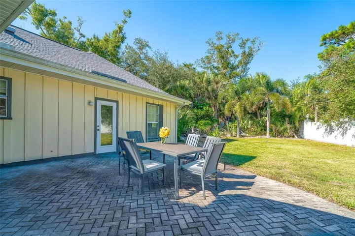 Sunny outdoor patio