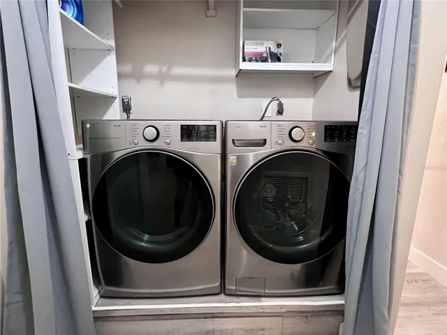 Laundry area in the hallway