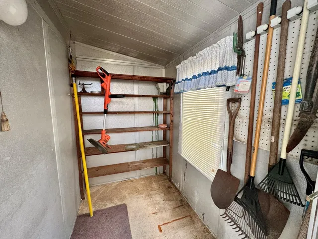 tool shed off back porch