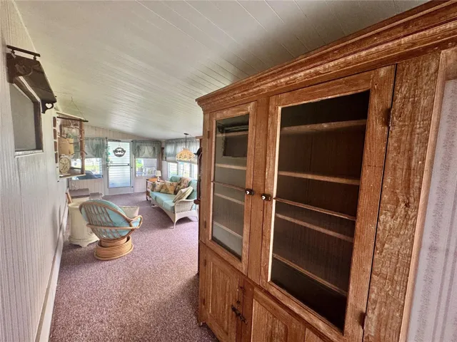 Storage hutch outside of bedoom