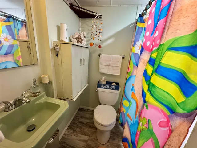 Updated bath with walk-in shower
