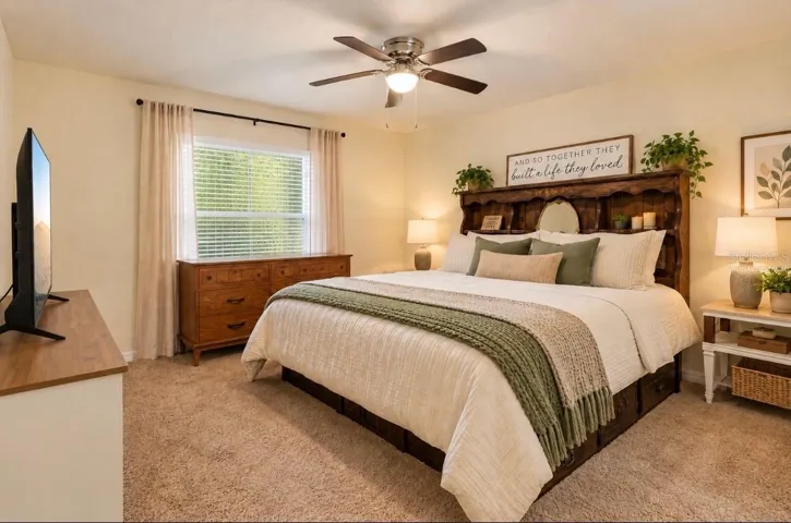 "Virtually Staged" Primary Bedroom