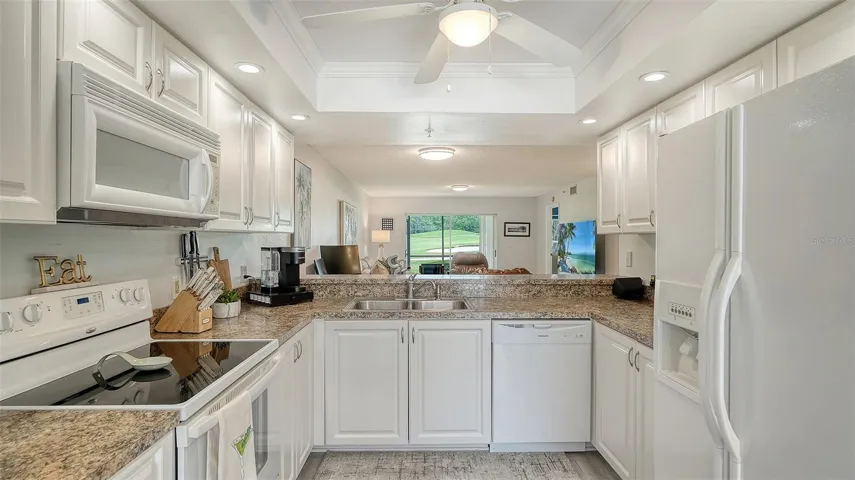 Bright Kitchen Open to Living Space