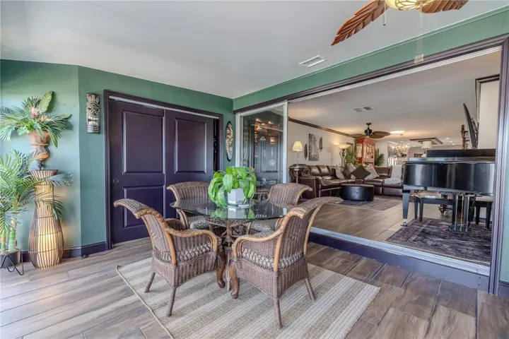 Bonus room features a spacious storage closet for added convenience.