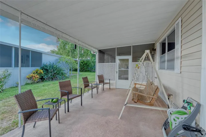 Covered space to enjoy the Florida sunshine