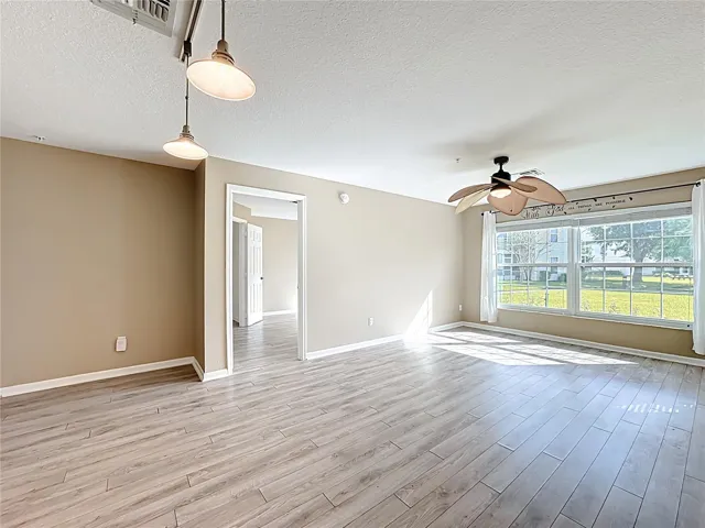 Living room and dining room