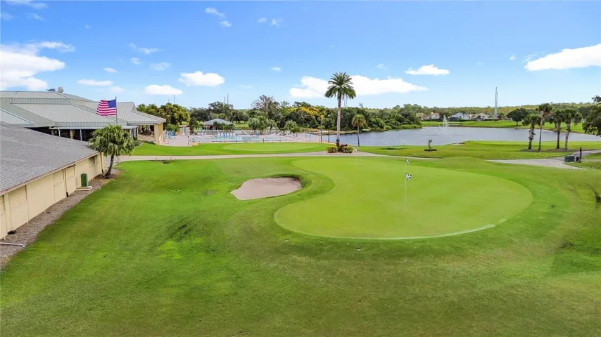 Golf course and lake