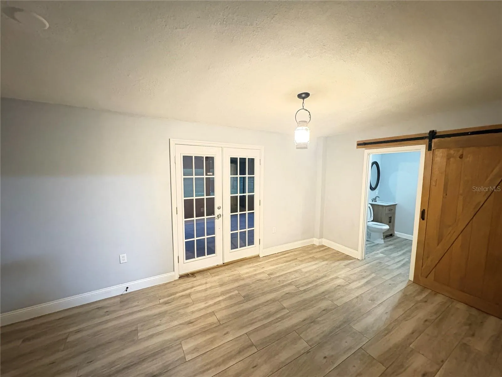 Family Room with French doors to Patio