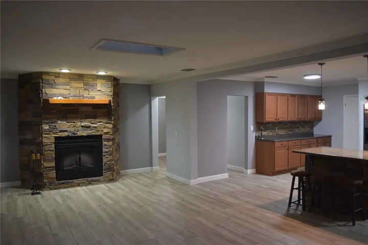 Functional Fireplace in Living Room