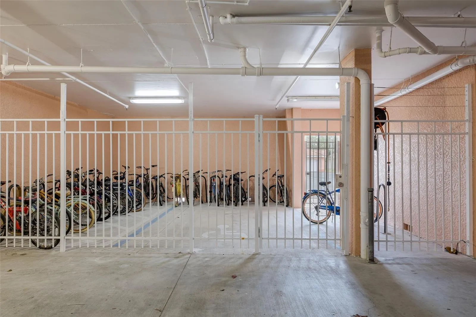 Secured Bike storage &amp; bike tire air compressor