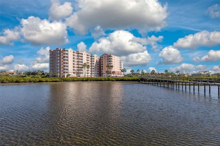 Seaview Place waterfront condominium building completed in 2008 with secured entry.