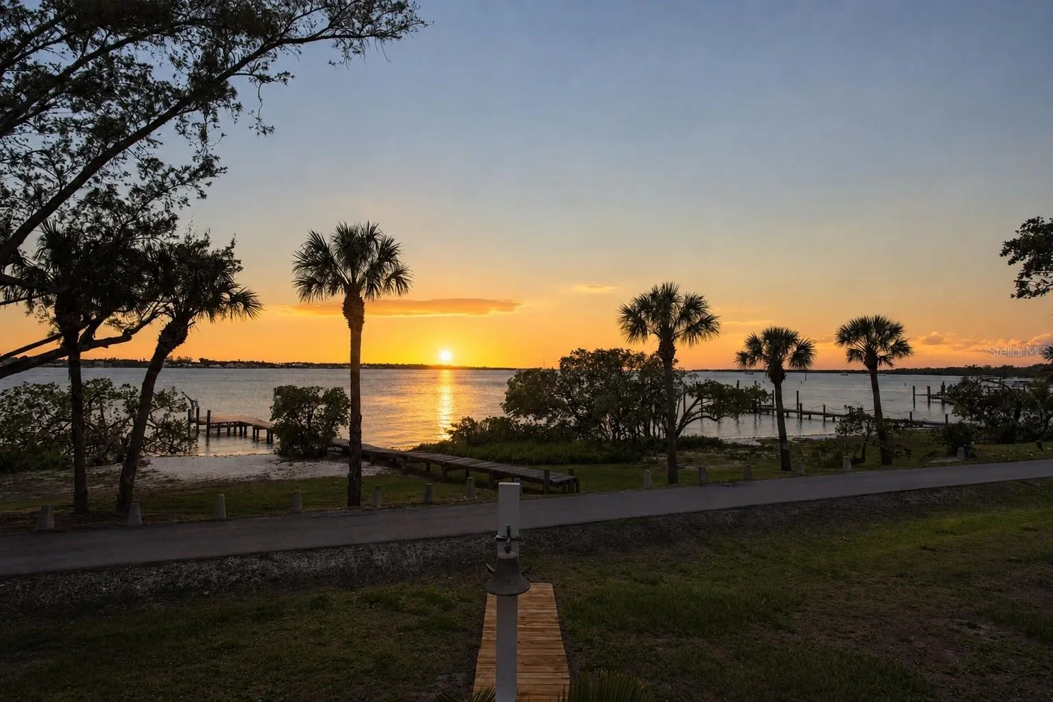 Sunset beach view