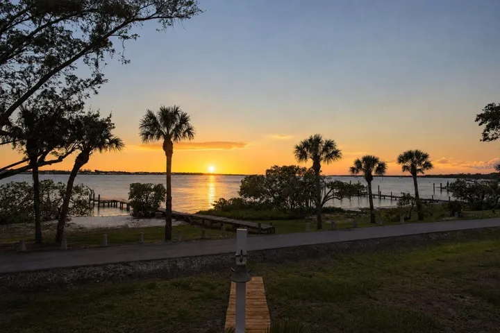 Sunset beach view
