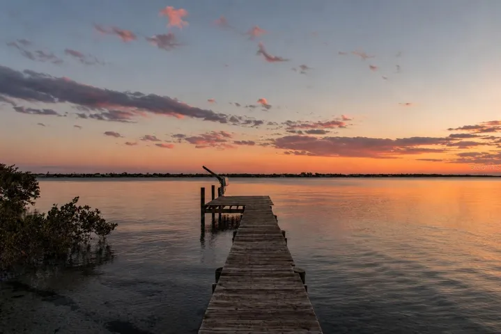 Sunset dock view