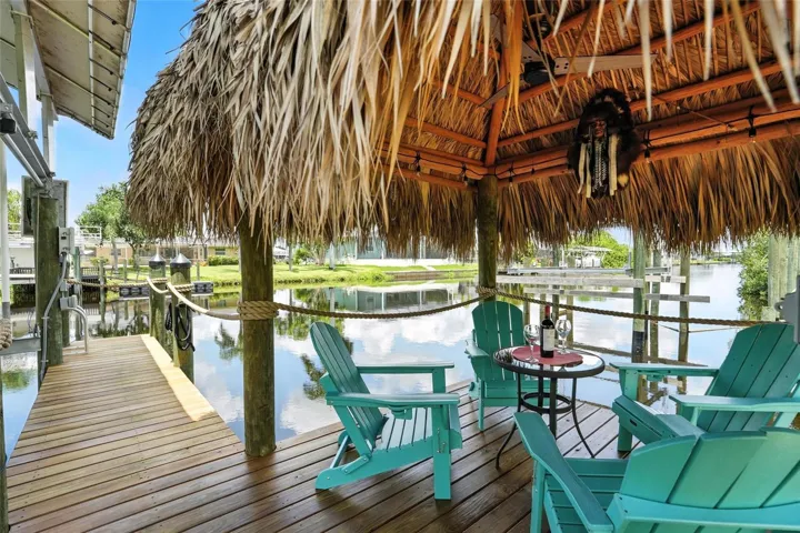 Enjoy coffee or late night beverages at your tiki hut on the pier
